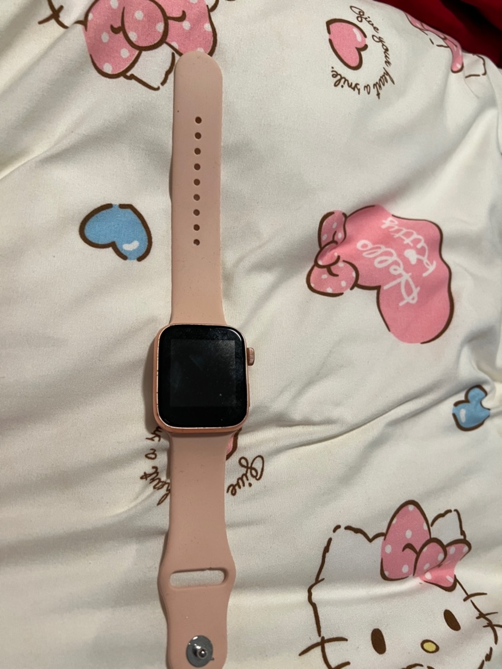 Blush Pink Women's Silicone Smartwatch Band and Case